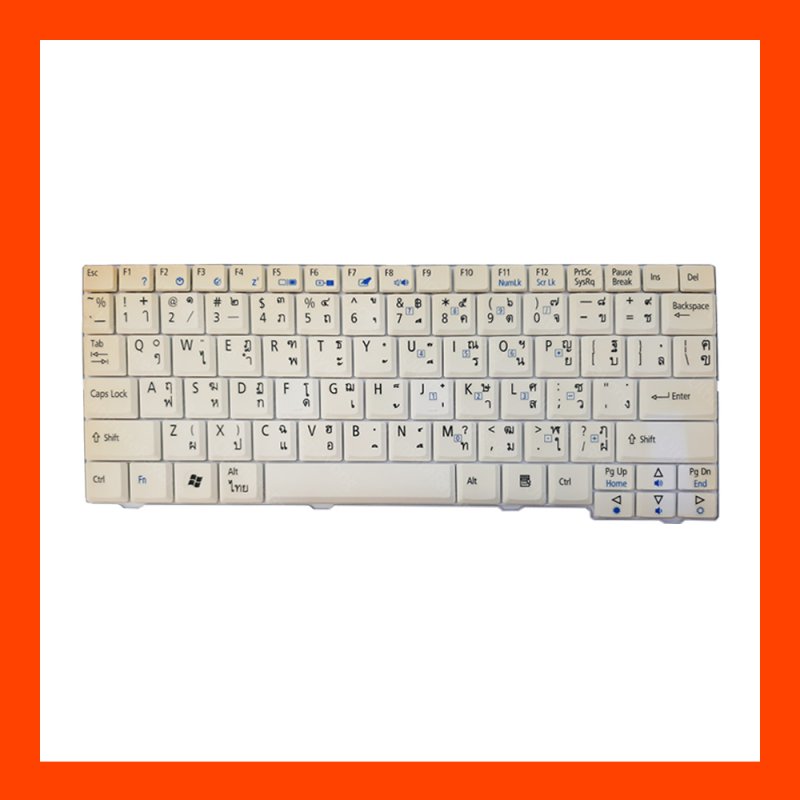 Keyboard Acer Aspire One D250 White TH เหลืองแล้วลดพิเศษ 300