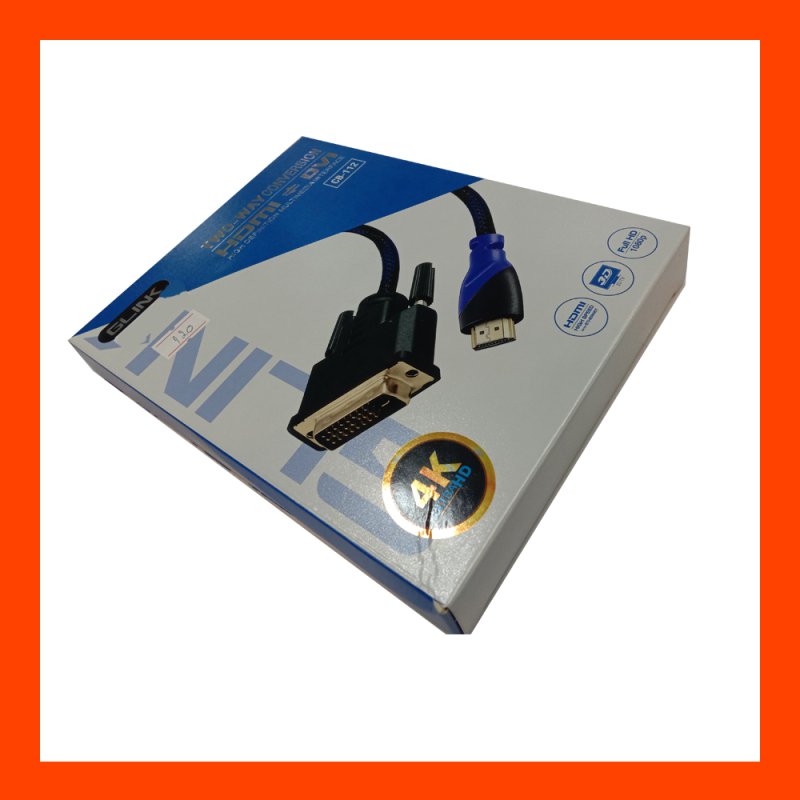  Cable HDMI 4K (V.2.0) TO DVI 24+1 (1.8M) สายถัก GLINK