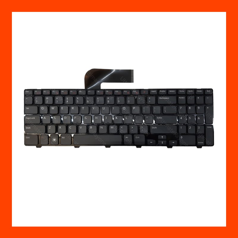 Keyboard Dell Inspiron 15R N5110 Black US แป้นอังกฤษ ฟรีสติกเกอร์ ไทย-อังกฤษ