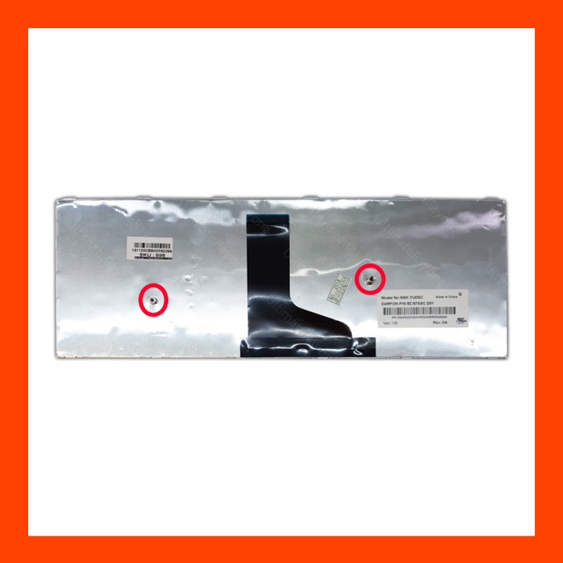 Keyboard Toshiba Satellite L40-A White US แป้นอังกฤษ ฟรีสติกเกอร์ ไทย-อังกฤษ