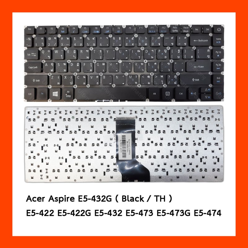 Keyboard Acer Aspire E5-432G E5-473 Black TH คีบอร์ดโน๊ตบุ๊ค