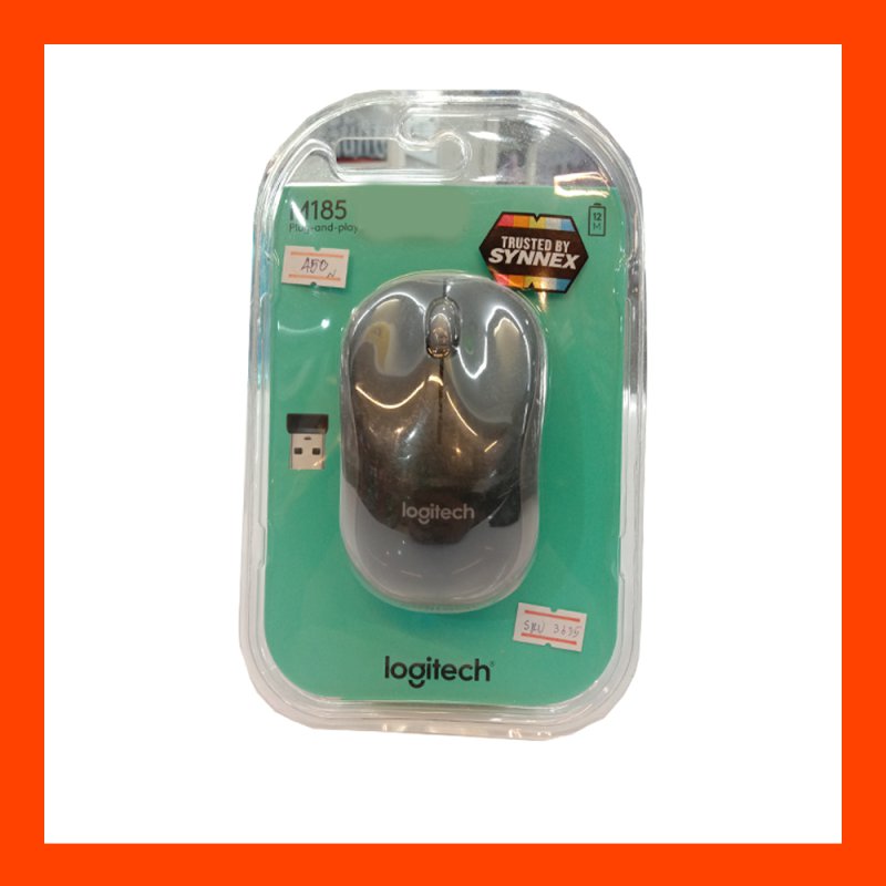 Wireless Optical Mouse LOGITECH M-185 Black