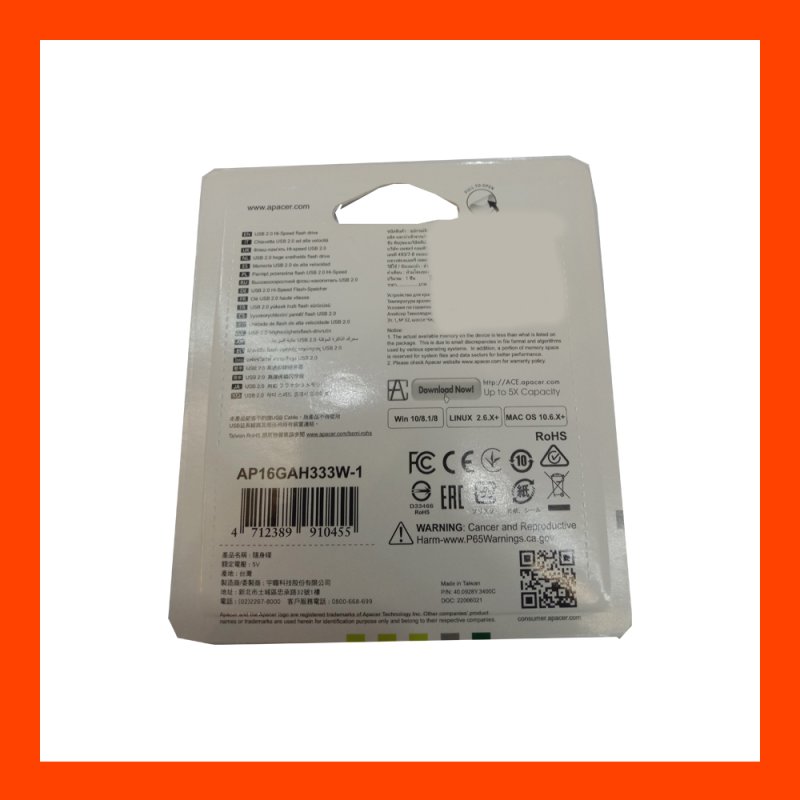 Flash Drive Apacer AH333 16GB White