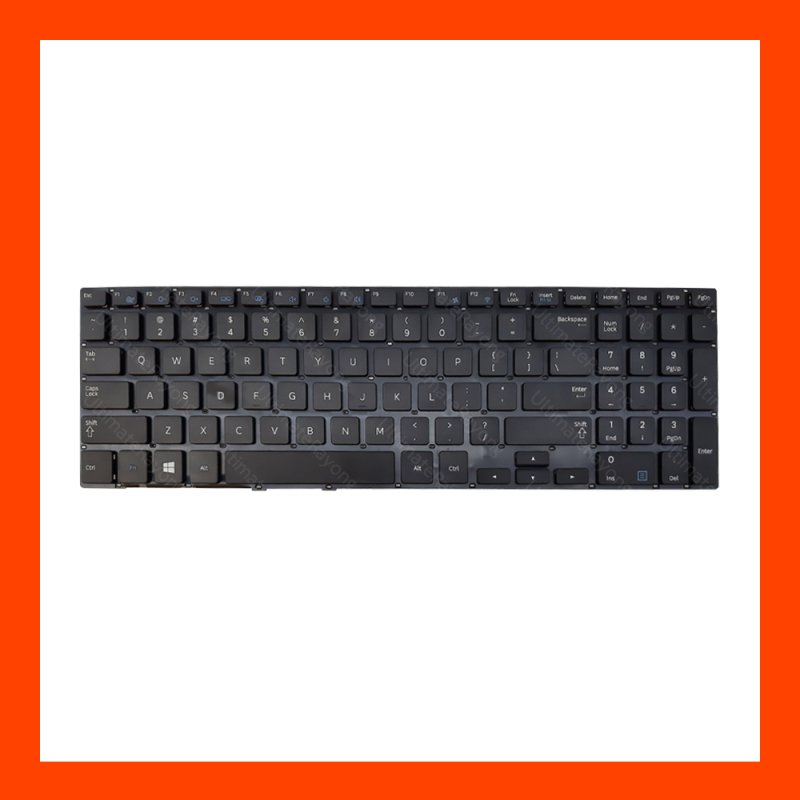 Keyboard Samsung NP370 Black US แป้นอังกฤษ ฟรีสติกเกอร์ ไทย-อังกฤษ
