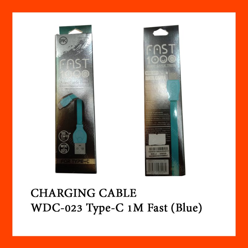 CHARGING CABLE WDC-023 Type-C 1M Fast (Blue) 