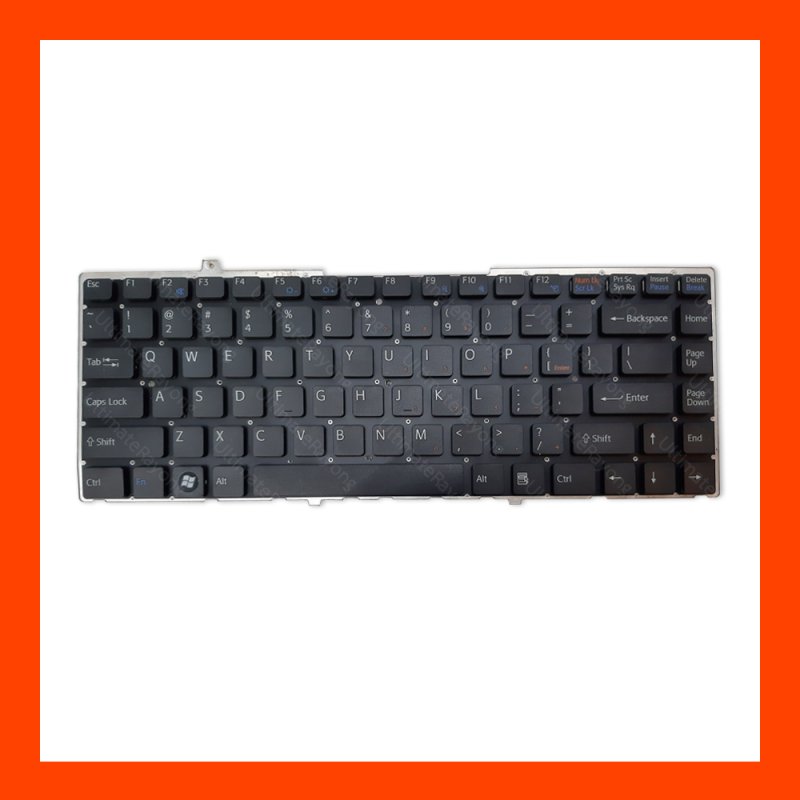 Keyboard Sony Vaio VGN-FW Series Black US (With Black Frame)แป้นอังกฤษ ฟรีสติกเกอร์ ไทย-อังกฤษ