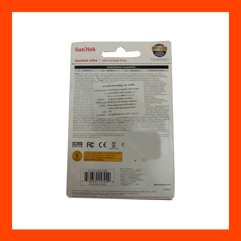 Flash Drive SanDisk SDCZ48 Ultra USB Blue 32GB