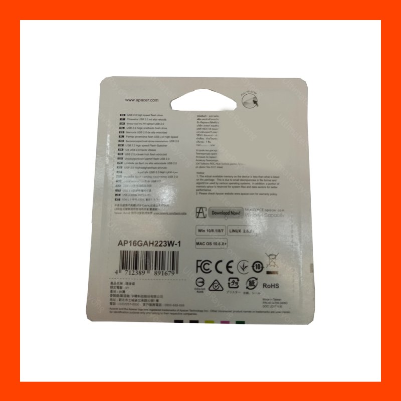 Flash Drive Apacer AH223 16GB White