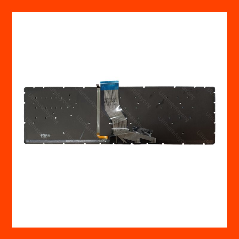 Keyboard HP 15-AB Series Gray US (Blacklight) แป้นอังกฤษ ฟรีสติกเกอร์ ไทย-อังกฤษ