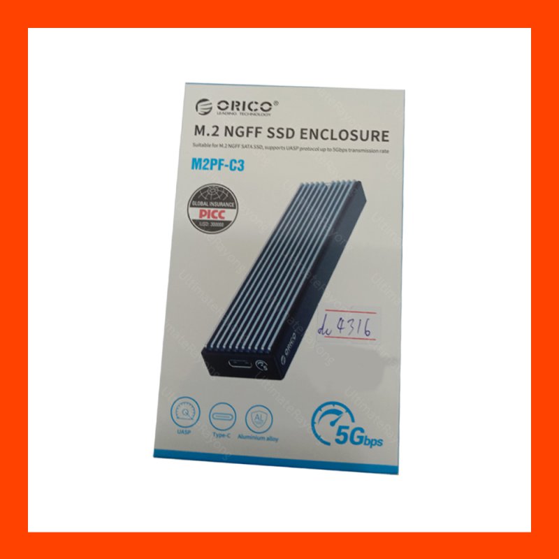Orico M2PF-C3 M.2 NGFF SSD ENCLOSURE 5Gbps (USB)