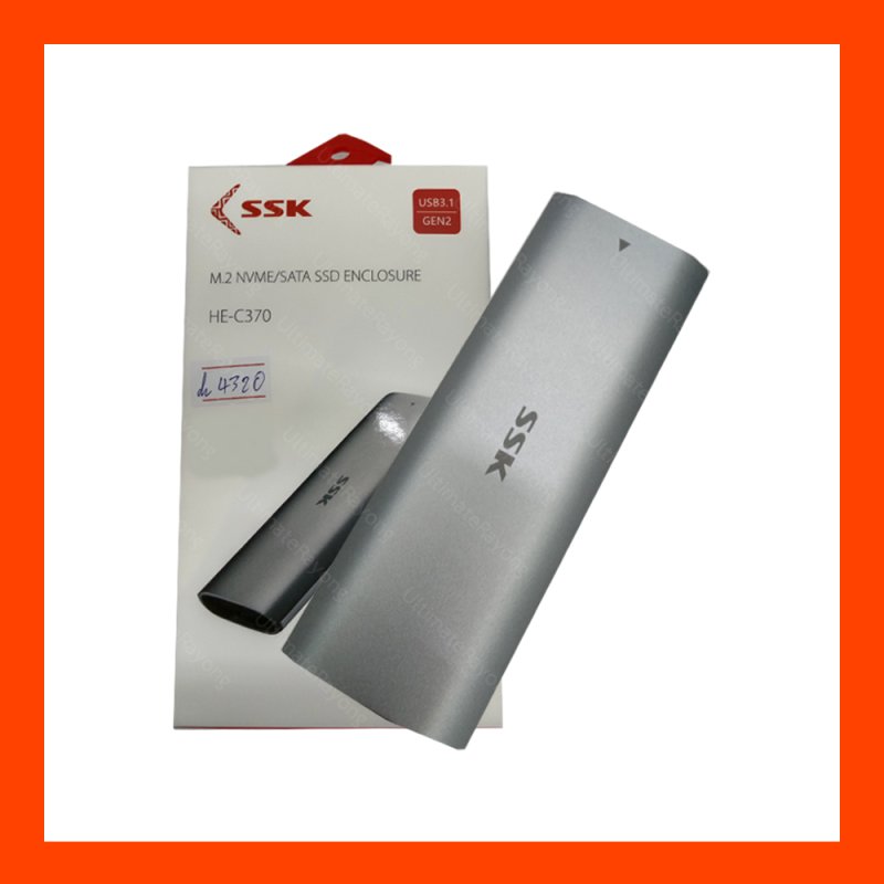 SSK HE-C370 SSD กล่อง M.2 NVNE SATA SSD enclosure USB 3.1 Gen 2 10Gbps 2242/2260/2280