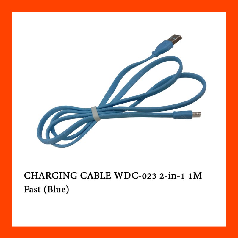 CHARGING CABLE WDC-023 2-in-1 1M Fast (Blue) 