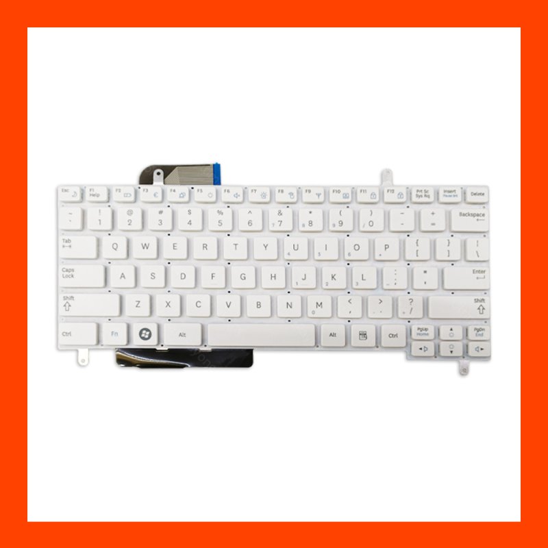 Keyboard Samsung N210 White US แป้นอังกฤษ ฟรีสติกเกอร์ ไทย-อังกฤษ