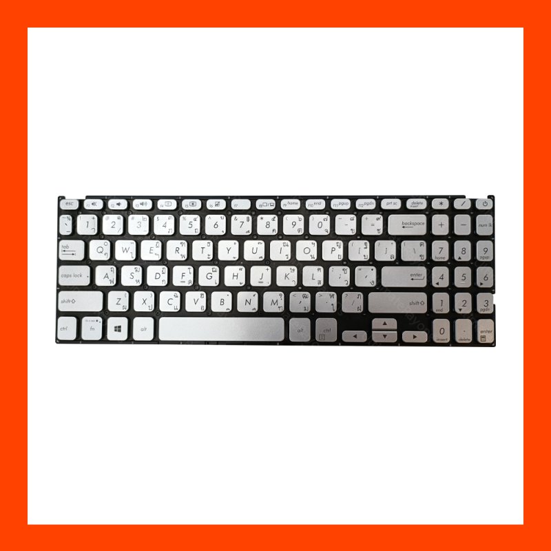 Keyboard คีย์บอร์ด Asus X512D,X512FA,X512DA,X512UA,X512UB,X515J Silver TH
