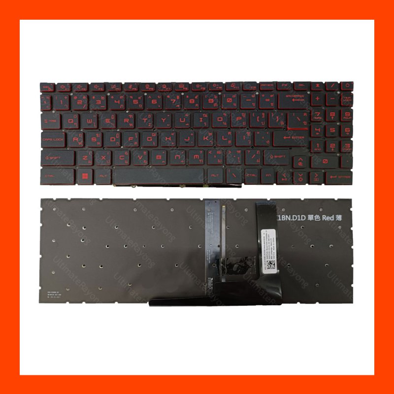 Keyboard MSI (LED)(RED)GF66,GF76,11SC,11UE,11UD,11UC,Bravo15