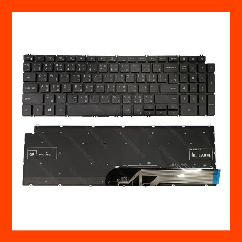 Keyboard Dell 7590,7591,7510,5590,3511,3515 Black TH