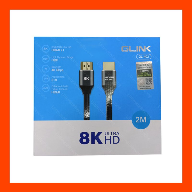 Cable HDMI 8K M/M 2M V2.1 Glink