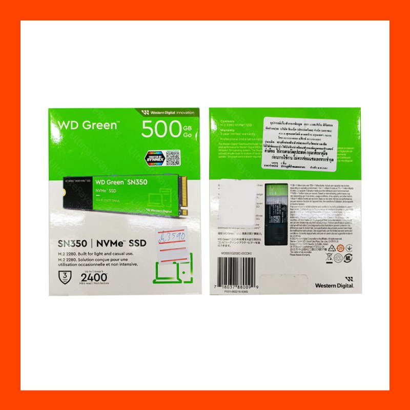 SSD M.2 NVMe SN350 WD Green 500GB
