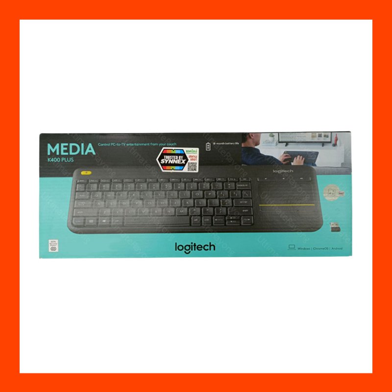  USB Wireless Touch Keyboard LOGITECH LG-K400 Plus Black
