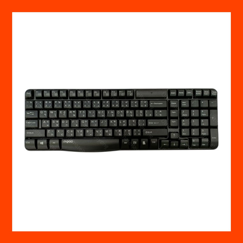 USB Wireless Keyboard RAPOO (KB-E1050-BK) Black