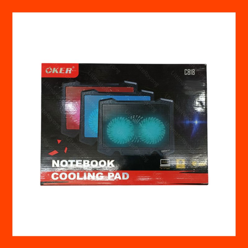 Cooler Pad (2 Fan) OKER C-818 Black
