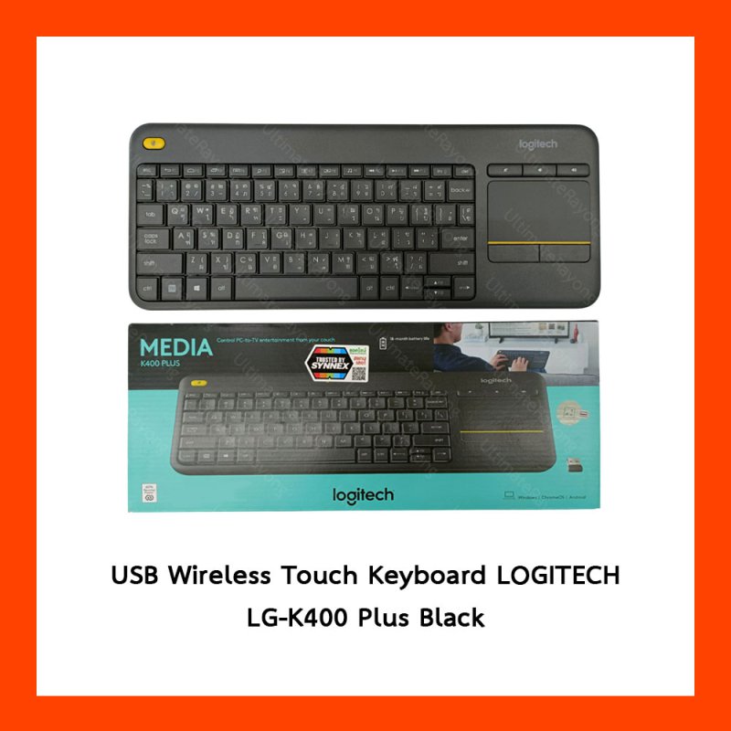  USB Wireless Touch Keyboard LOGITECH LG-K400 Plus Black