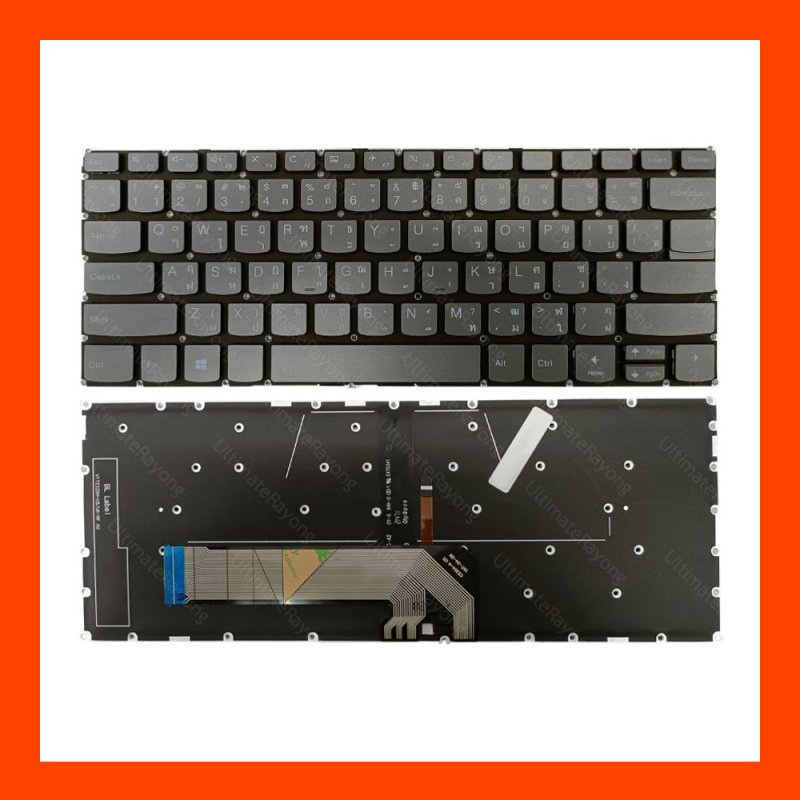 Keyboard Lenovo (Gray)(LED)Yoga530-14IKB,V14-G2,530-14ARR,530S-14IKB,530-14ISK,730-13IWL,14-IML