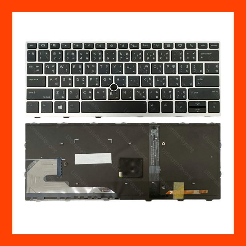 Keyboard HP คีย์บอร์ด 830-G5,730-G5,735-G5,836-G5,830-G6 (Silver) (LED)