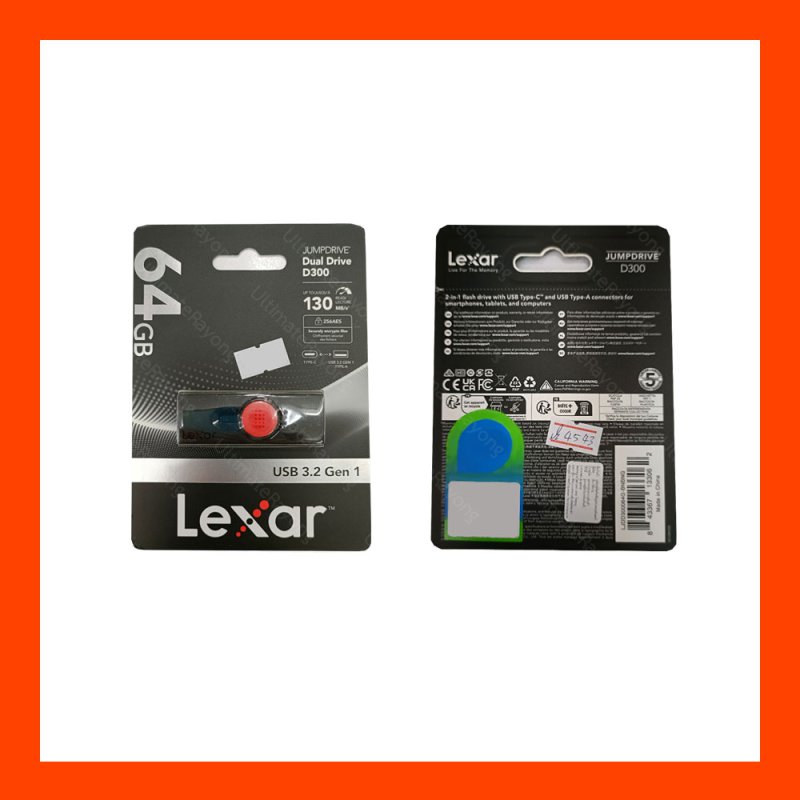 Flash Drive LEXAR Dual Drive D300 Type-C 64GB