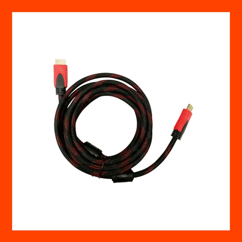 Cable HDMI M/M (3M) V1.4 สายถักแดง GLINK GLINK09