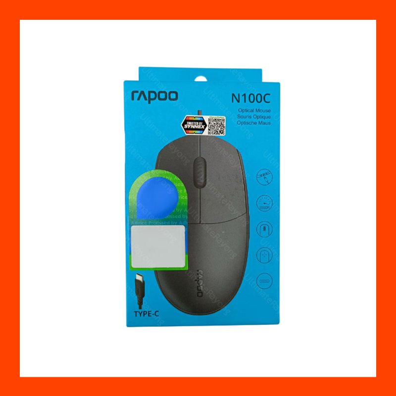 Mouse OPT.USB RAPOO (N100C) BLACK