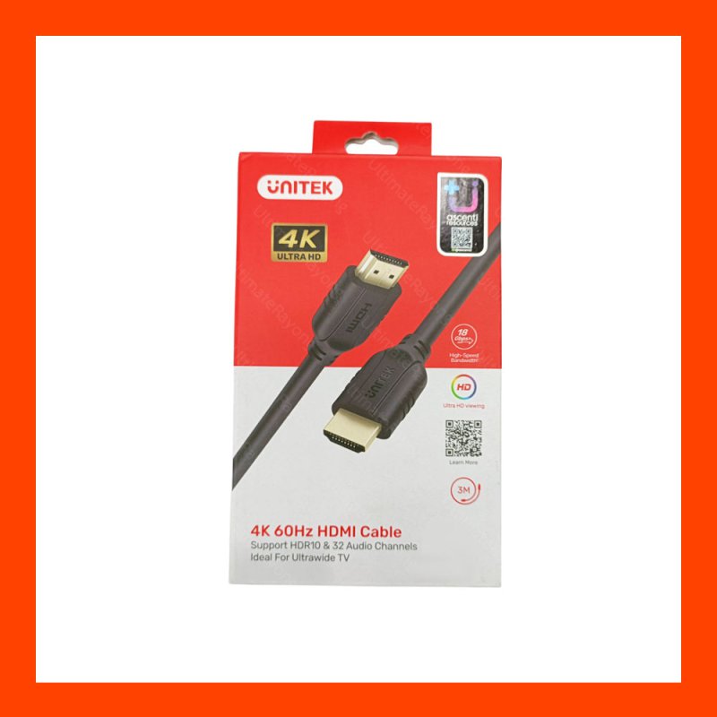 Cable HDMI 4K M/M (3M) V.2.0 UNITEK C11079BK