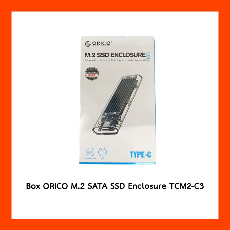 Box ORICO M.2 SATA SSD Enclosure TCM2-C3