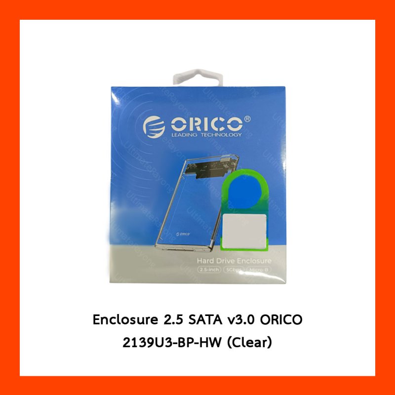 Enclosure 2.5 SATA v3.0 ORICO 2139U3-BP-HW (Clear)