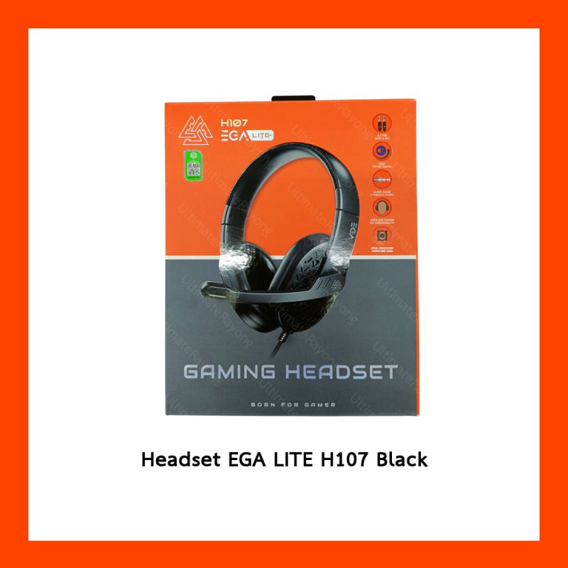  Headset EGA LITE H107 Black
