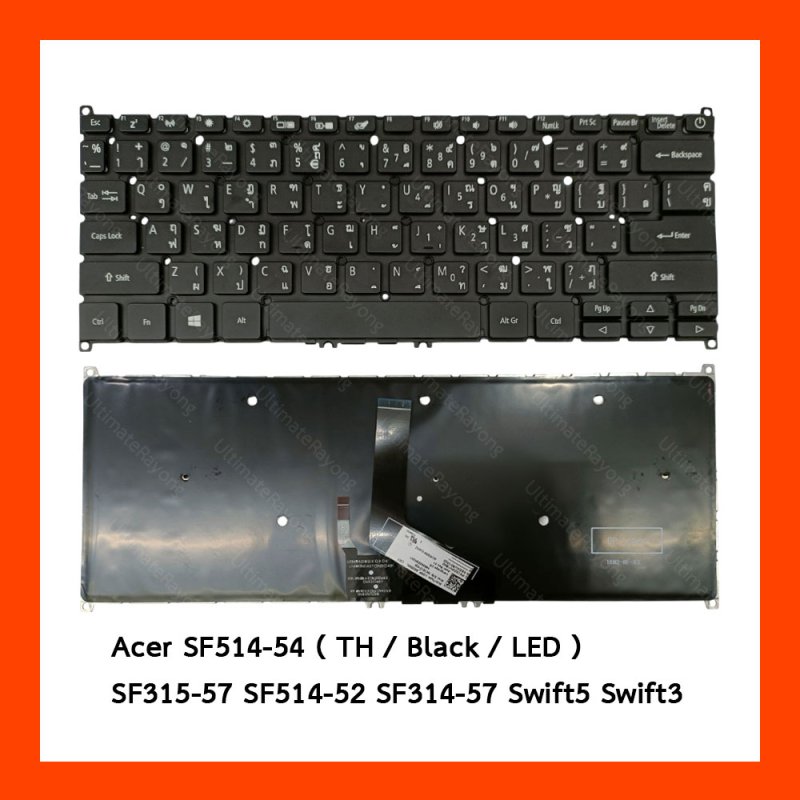 Keyboard Acer คีย์บอร์ด (LED)(Black)SF514-54,SF315-57,SF514-52,SF314-57,Swift5,Swift3