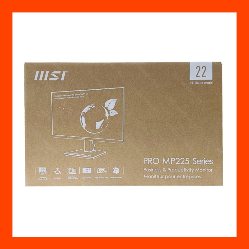 Monitor 21.5 MSI PRO MP225 VGA,HDMI 100Hz