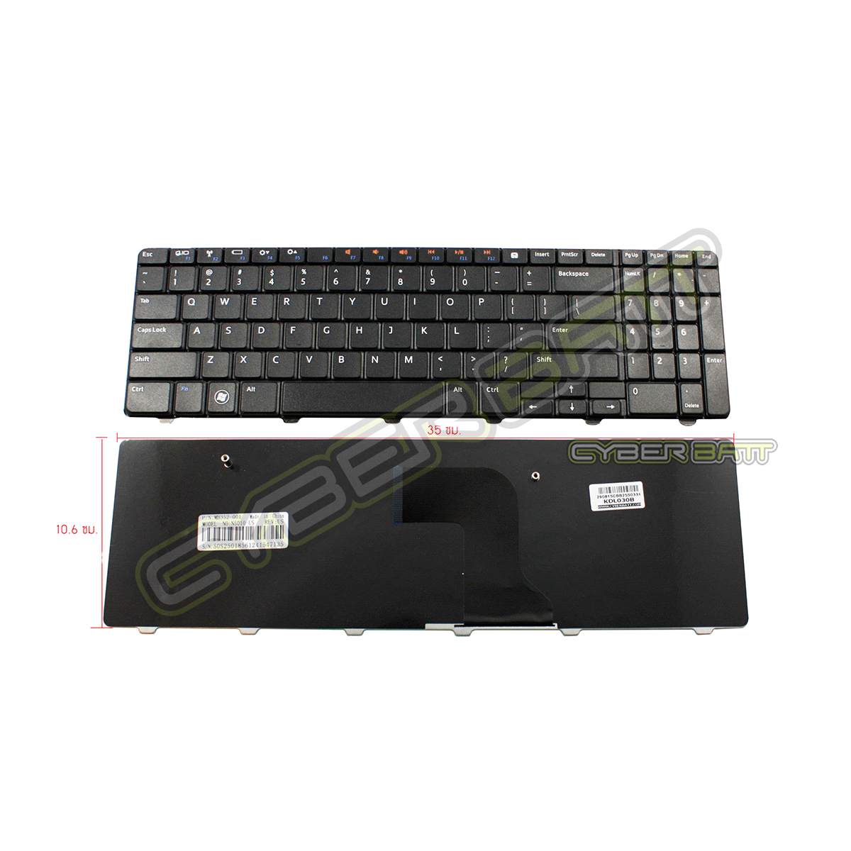 Keyboard Dell Inspiron N5010 M5010 Black US ฟรี สติกเกอร์ ไทย-อังกฤษ