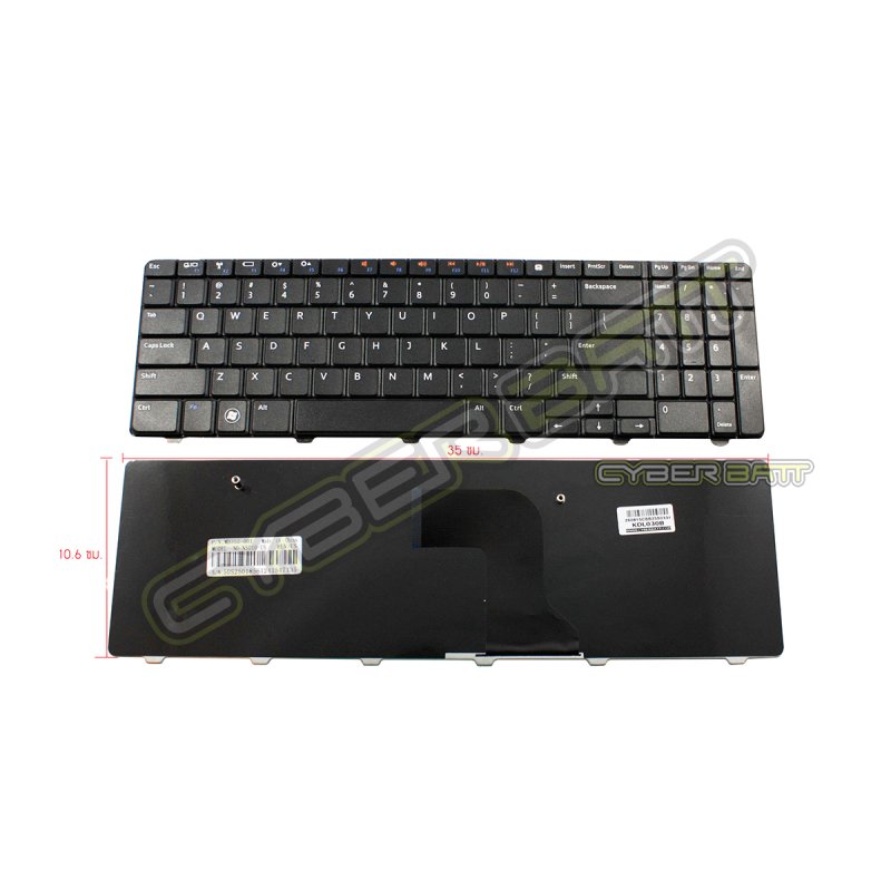 Keyboard Dell Inspiron N5010 M5010 Black US ฟรี สติกเกอร์ ไทย-อังกฤษ