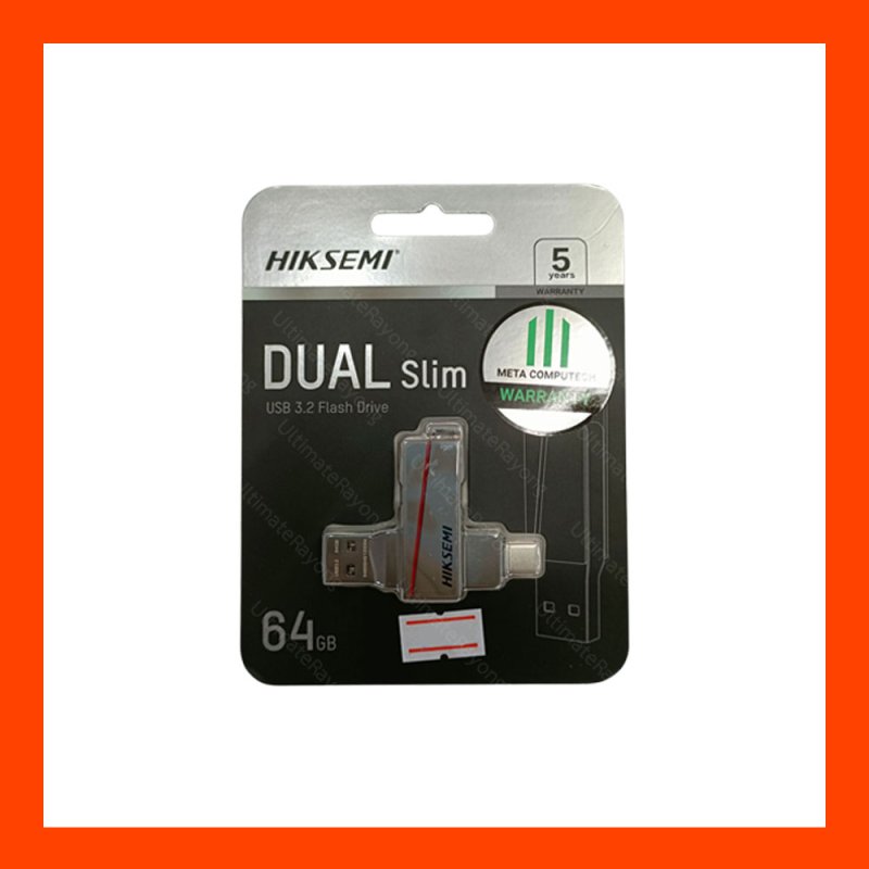 Flash Disk Dual Slim 64 GB HIKSEMI USB 3.2