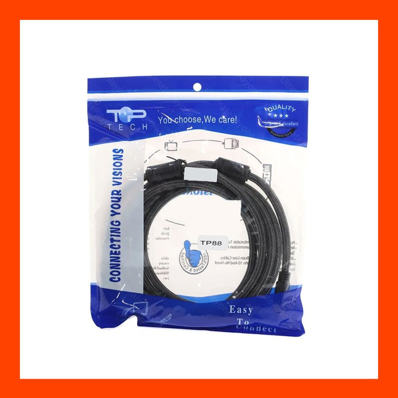 Cable HDMI M/M (2M) V1.4 Black TOP TECH TP88