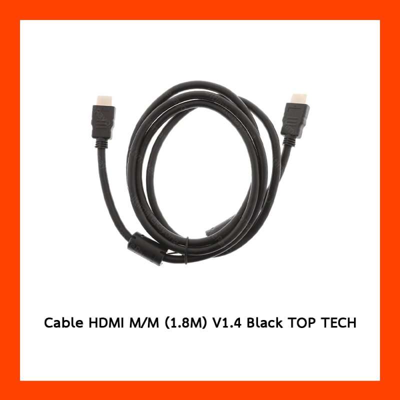 Cable HDMI M/M (1.8M) V1.4 Black TOP TECH