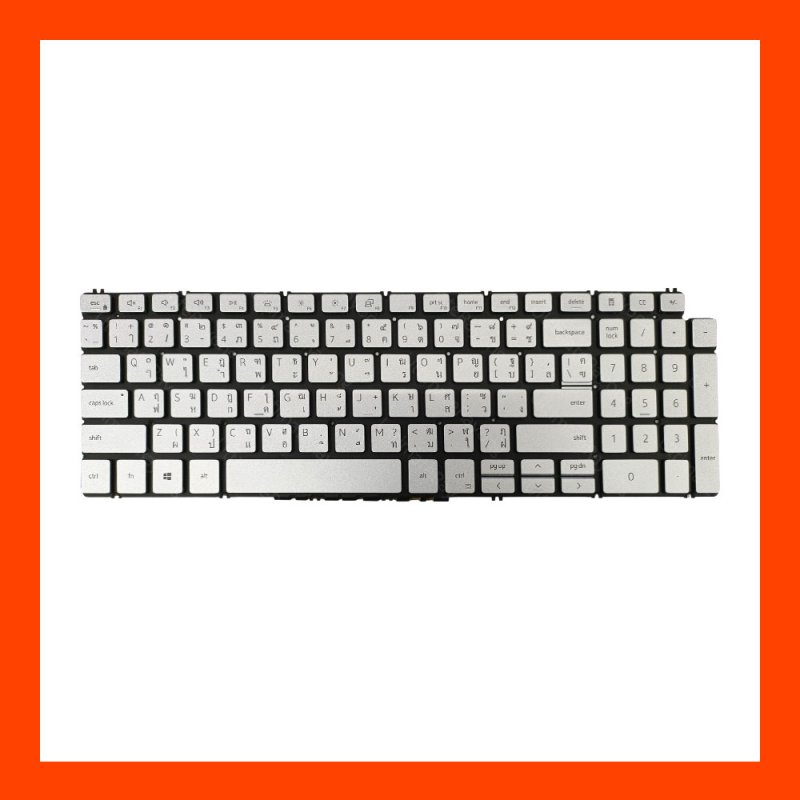 Keyboard Dell 7590,7591,7510,5590,3511,3515 Siver TH