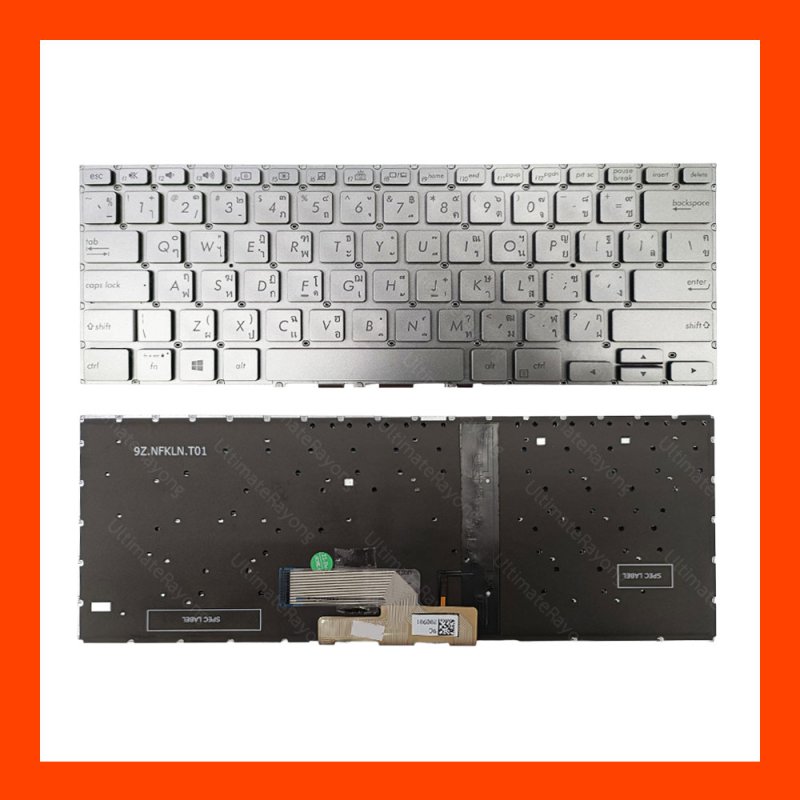 Keyboard Asus (LED)(silver) UM462D,UX462DA,ZenBookFlip14 TH