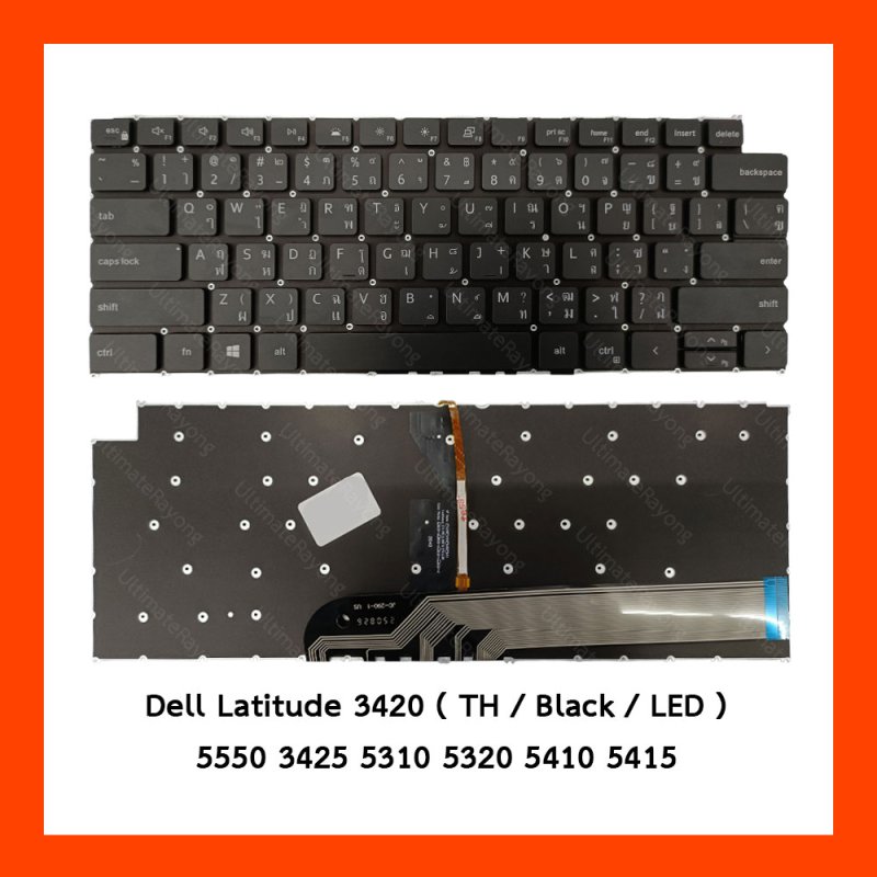 คีย์บอร์ด Keyboard Dell (LED)(black) 3420,5550,3425,5310,5320,5410,5415
